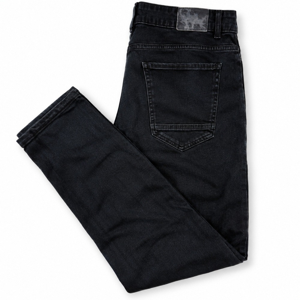 DeFacto Sergio Regular Fit Jeans Mens 34x30 Black Denim 5-Pocket Classic Pants